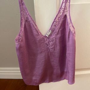 Silk and lace tank